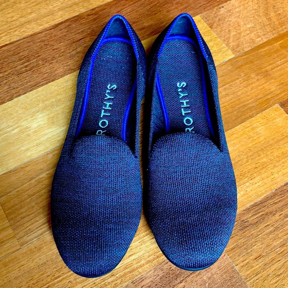 Retired Rothy’s Heather Navy Loafer Flats Sz 8